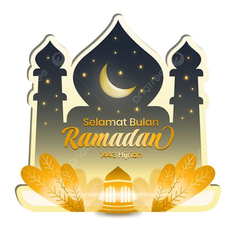 Golden Selamat Bulan Ramadan 1443 Hijriah Bulan Ramadan Ramadan 1443
