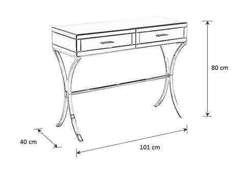 Aurelia Mirrored Console Mirrored Dressing Table Console With Chrome