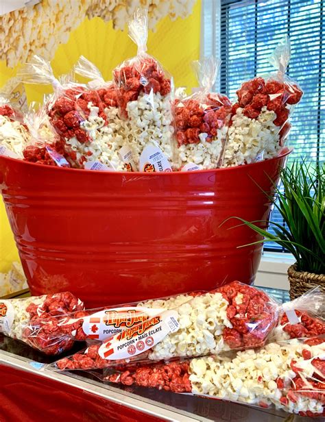O Canada Strawberry Popcorn Cone Papa Jack Popcorn