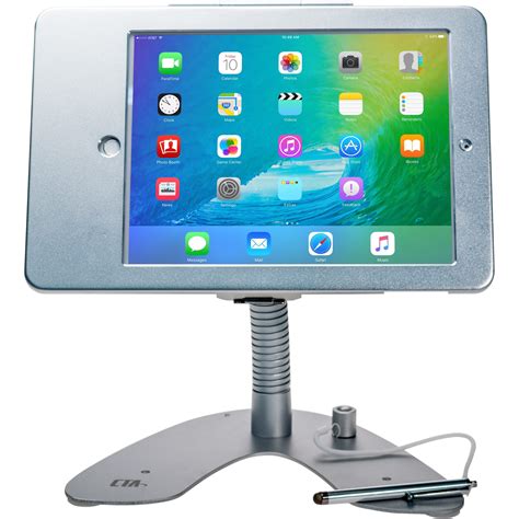 Dual Security Gooseneck Kiosk Stand With Locking Case And