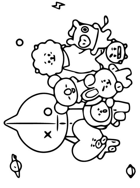 Bt21 Shooky Coloring Pages