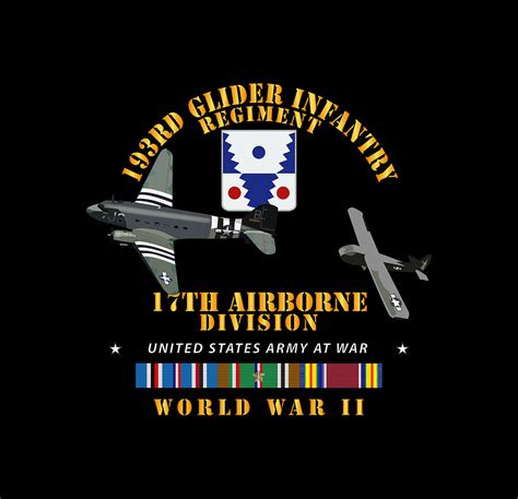 Army 193rd Glider Infantry Regiment W Towed Glider W Wwii W Eur Svc