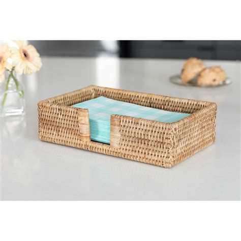 Artifacts Rattan™ Guest Towel Rectangular Napkin Holder With Cutout