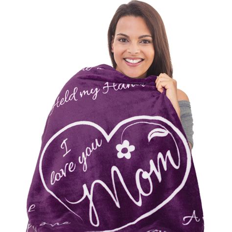 I Love You Mom T Blanket Purple By Buttertree Buttertree Blankets