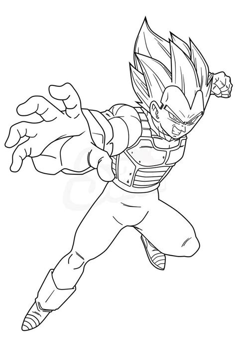 Drawing dragonball z characters is always fun. Vegeta SSJB - Lineart by SaoDVD (With images) | Dragon ...