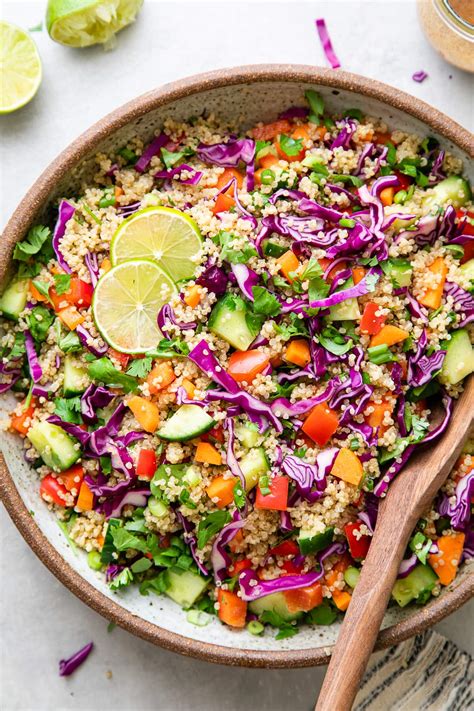 Crunchy Thai Quinoa Salad Healthy Vegan The Simple Veganista