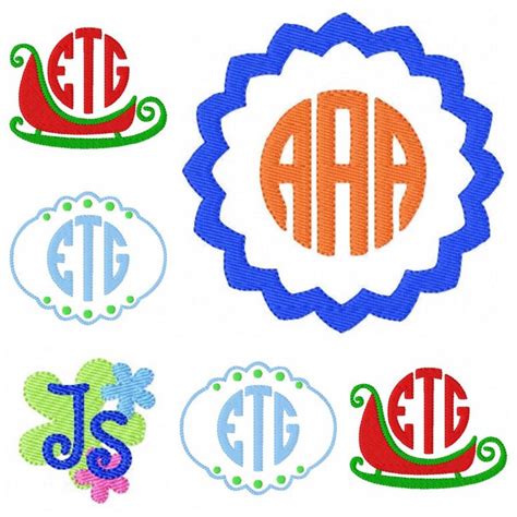 New 3 Letter Circle Monogram Embroidery Designs Added To Joyful