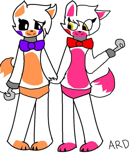 Lolbit And Funtime Foxy By Rayngamming On Deviantart