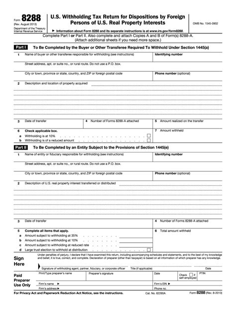 Irs Form 8288 Fill Out And Sign Printable Pdf Template 2f6