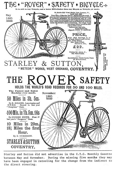 1887 Starley And Sutton Special Rover The Online Bicycle Museum