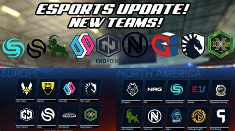 Esports Item Shop Update New Teams Rocket League Update Youtube