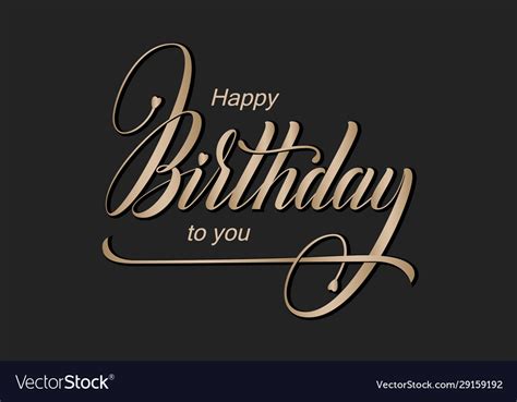 Elegant Happy Birthday Card Royalty Free Vector Image
