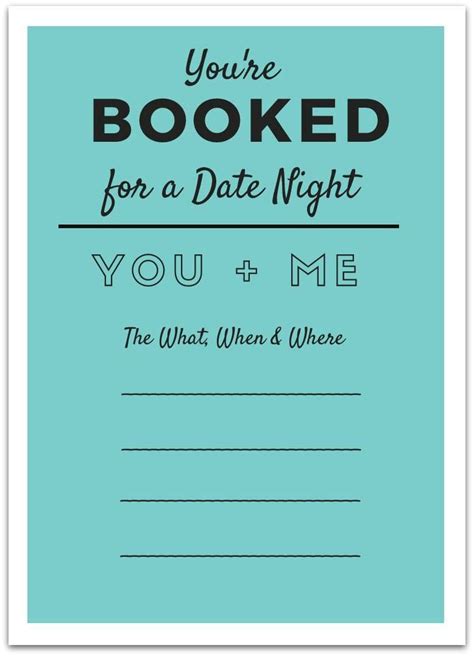 Free Printable Date Night Cards Printable Calendars At A Glance
