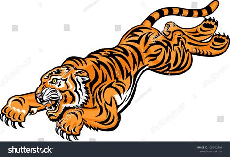 Tiger Jump Tattoo Vector De Stock Libre De Regal As