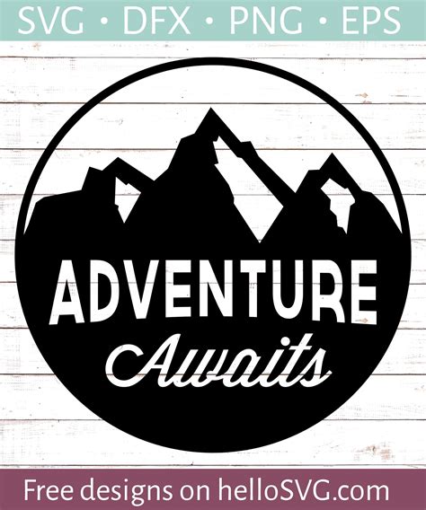 Adventure Awaits SVG Silhouette sublimation design Travel SVG PNG files