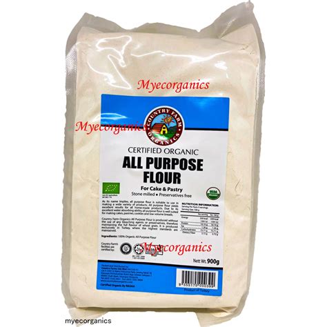 Contextual translation of purpose flour into malay. EXP 2/2022 Country Farm Organic ALL Purpose Flour 900gm ...