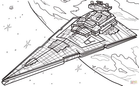 Star Destroyer coloring page  Free Printable Coloring Pages