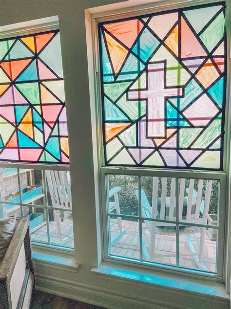 How To Make A Homemade Stained Glass Window Diy Faux Stained Glass My XXX Hot Girl