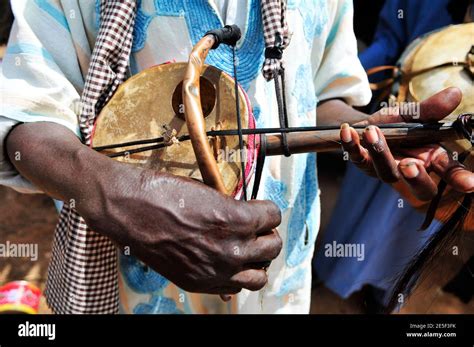 Traditional West African String Instrument Goge Or Imzad Played Like A