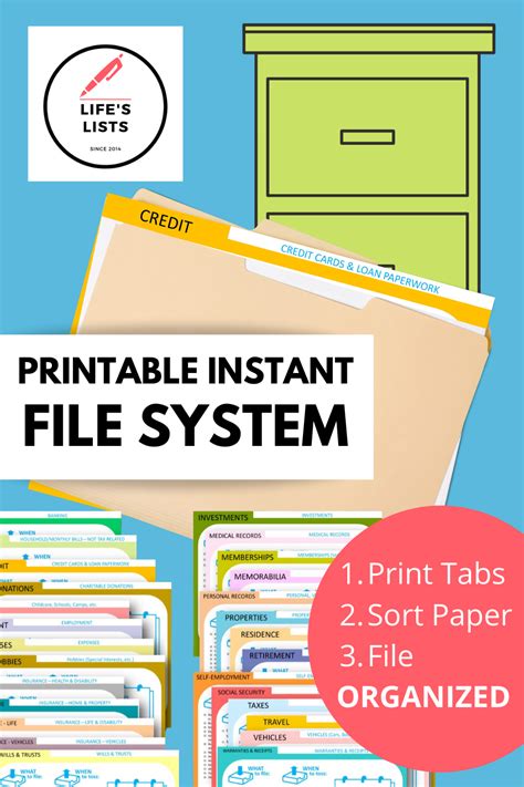 Home Filing System File System Organizing Systems Organizing Tools