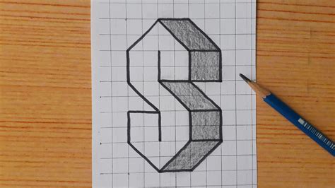 Simple 3d Drawing Letter S How To Draw Easy Art For Beginners