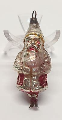 Vintage Antique Christmas Tree Ornament Mercury Blown Glass Santa Claus German EBay