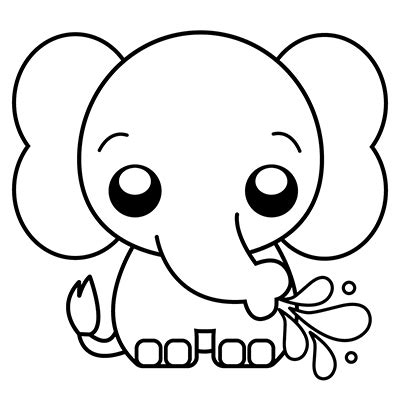 Dibujos Para Colorear De Animales Kawaii