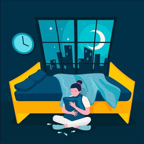 Premium Vector Insomnia Concept Illustration