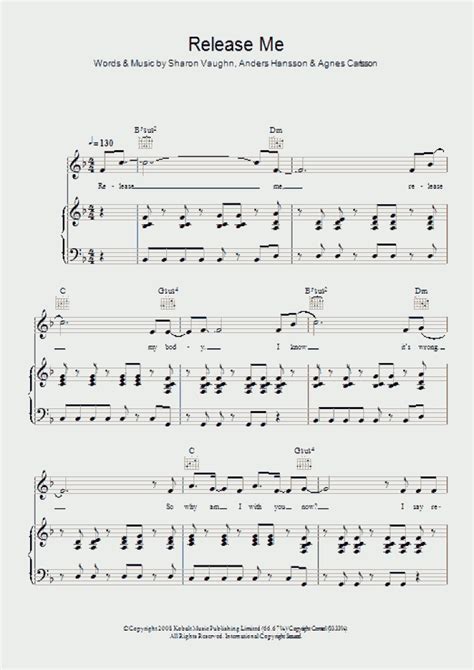 Release Me Piano Sheet Music Onlinepianist