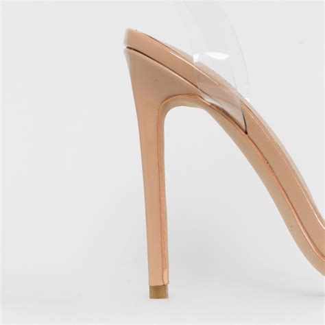 Lola Nude Patent Clear Stiletto Heels