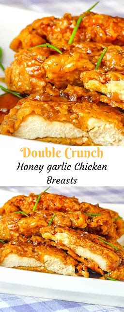 Double Crunch Honey Garlic Chicken Breasts Salty Sweet Recipes