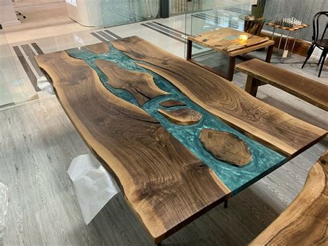Custom Epoxy River Dining Tables Woodify Usa