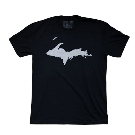 "U.P. Silhouette (Islands)" Black T-Shirt - Yooper Shirts, Inc.