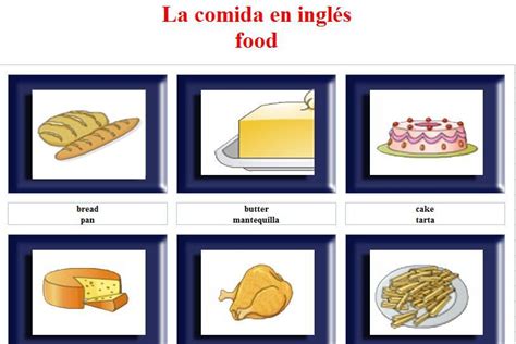 Encuentra una traducción en español en el diccionario gratuito de inglés de bab.la. Banco de actividades Virtuales: Food