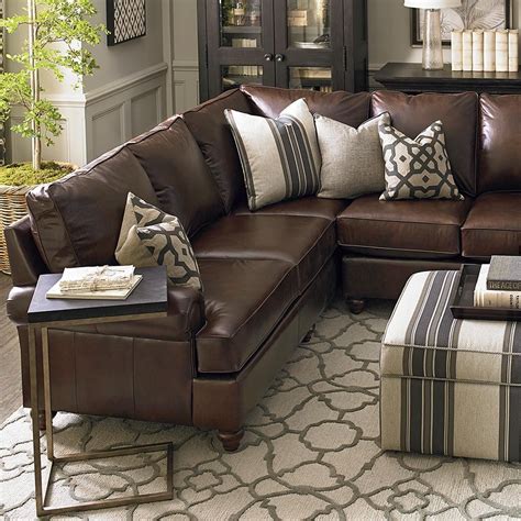 Spectacular Brown Leather Sectional Sofa Black And White Chaise