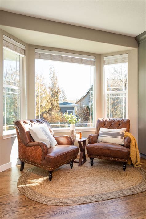 Cozy Conversational Bay Window Living Room Small Sitting Rooms