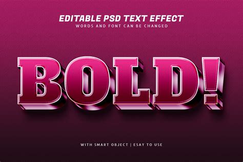 Bold 3d Text Effect Editable Graphic By Aglonemadesign · Creative Fabrica