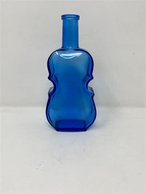 Wheaton Glass Violin Bottle Cobalt Blue Vintage Wheaton Etsy Bud Vases Bottle Glass