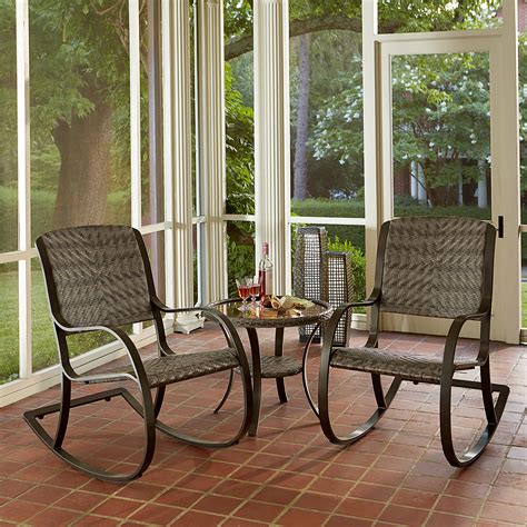 ty pennington style walnut grove rocker pc bistro set