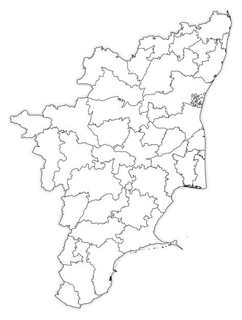 Tamil Nadu Outline Map Tamil Nadu Blank Map