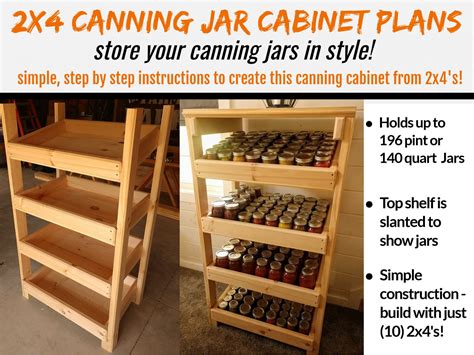 The Diy Canning Jar Cabinet A Great Way To Store Canning Jars And More