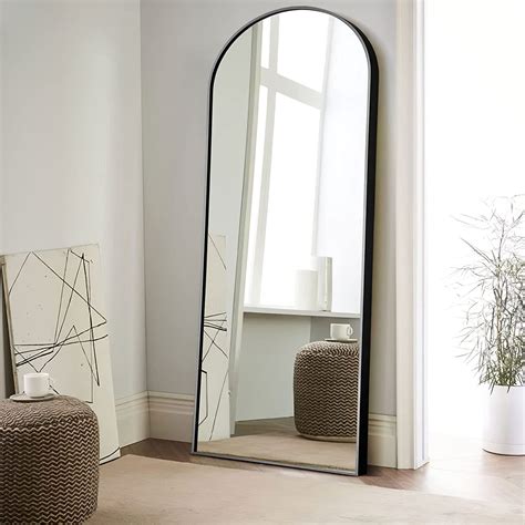 Neutype 65x22 Large Arched Full Length Floor Mirror With Stand Bedroom Mirror