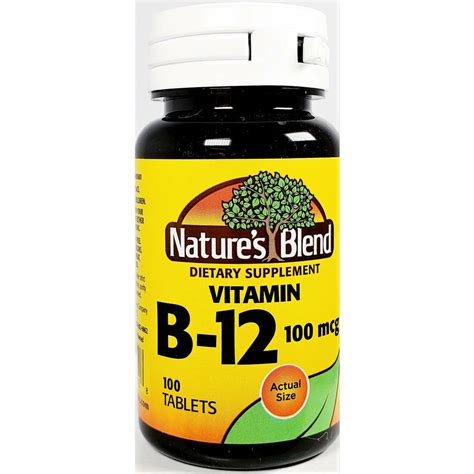 Vitamin B12 100 Mcg 100 Tablets By Natures Blend Hargraves Online