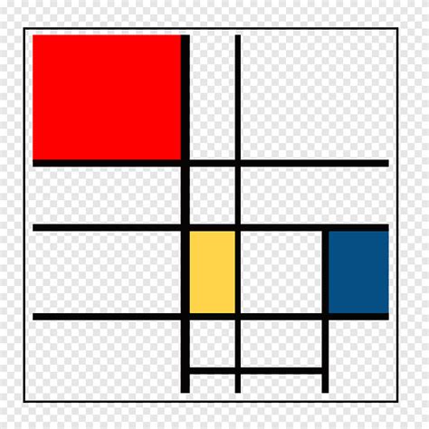 Composição Com Grande Plano Vermelho Amarelo Preto Cinza E Azul