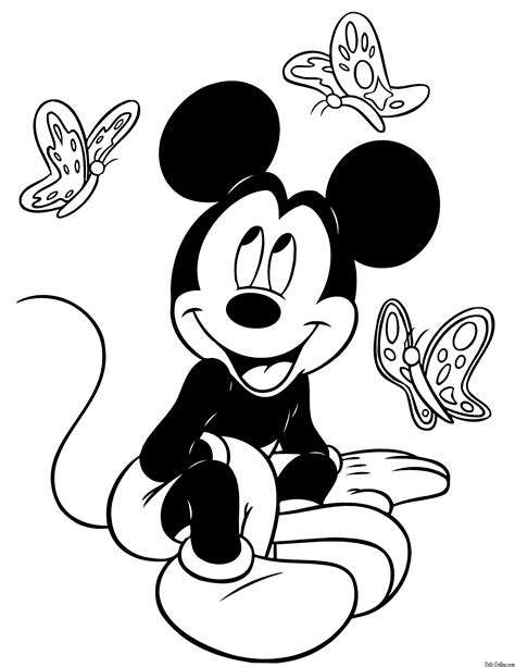 Mickey Y Minnie Para Colorear