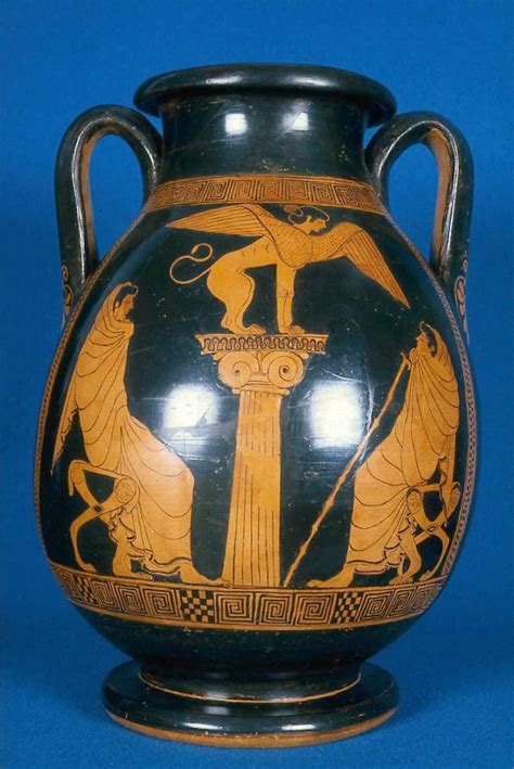Oedipus Solves The Riddle Of The Theban Sphinx Ancient Art Greek Vases Sphinx
