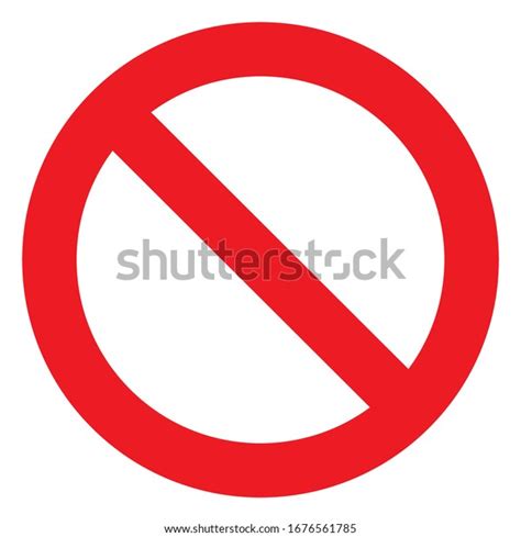No Sign Ban Vector Icon Stop Symbol Red Circle With Oblique Line
