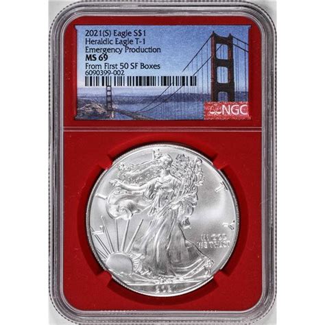 2021 S Type 1 1 American Silver Eagle Coin Ngc Ms69 From First 50 Sf