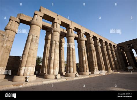 Columned Hall Inside Luxor Temple Luxor Egypt Stock Photo Alamy