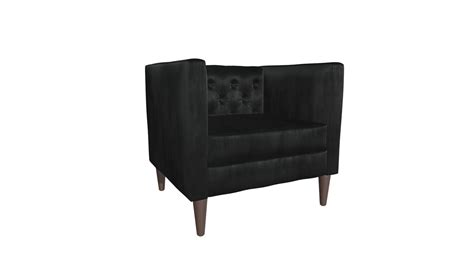 Grant Arm Chair Black Velvet 101341 Download Free 3d Model By Zuo